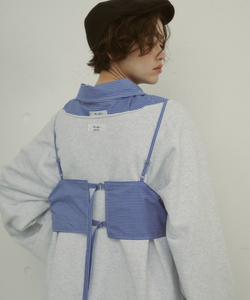 MIRROR STOKE(ミラーストーク)の「≪WEB限定≫【新色追加】SWEAT LOOSE PULLOVER/スウェットルーズプルオーバー(Tシャツ/カットソー・レディース・ピンク/イエロー/アイボリー/グレー/ブラウン/ネイビー・MEDIUM)」の22枚目の写真