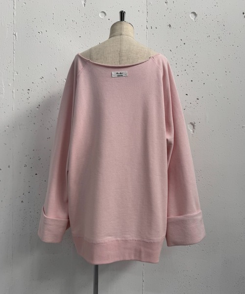 MIRROR STOKE(ミラーストーク)の「≪WEB限定≫【新色追加】SWEAT LOOSE PULLOVER/スウェットルーズプルオーバー(Tシャツ/カットソー・レディース・ピンク/イエロー/アイボリー/グレー/ブラウン/ネイビー・MEDIUM)」の7枚目の写真
