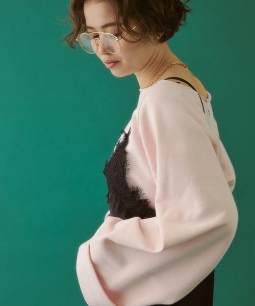 MIRROR STOKE(ミラーストーク)の「≪WEB限定≫【新色追加】SWEAT LOOSE PULLOVER/スウェットルーズプルオーバー(Tシャツ/カットソー・レディース・ピンク/イエロー/アイボリー/グレー/ブラウン/ネイビー・MEDIUM)」の11枚目の写真