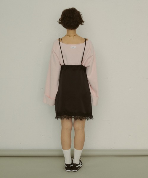 MIRROR STOKE(ミラーストーク)の「≪WEB限定≫【新色追加】SWEAT LOOSE PULLOVER/スウェットルーズプルオーバー(Tシャツ/カットソー・レディース・ピンク/イエロー/アイボリー/グレー/ブラウン/ネイビー・MEDIUM)」の16枚目の写真