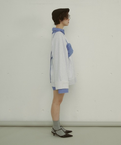 MIRROR STOKE(ミラーストーク)の「≪WEB限定≫【新色追加】SWEAT LOOSE PULLOVER/スウェットルーズプルオーバー(Tシャツ/カットソー・レディース・ピンク/イエロー/アイボリー/グレー/ブラウン/ネイビー・MEDIUM)」の20枚目の写真