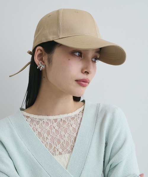 VIS（ビス）の「バックリボンツイルCAP（キャップ・レディース・ブラック/キナリ/ベージュ・FREE）」の3枚目の写真