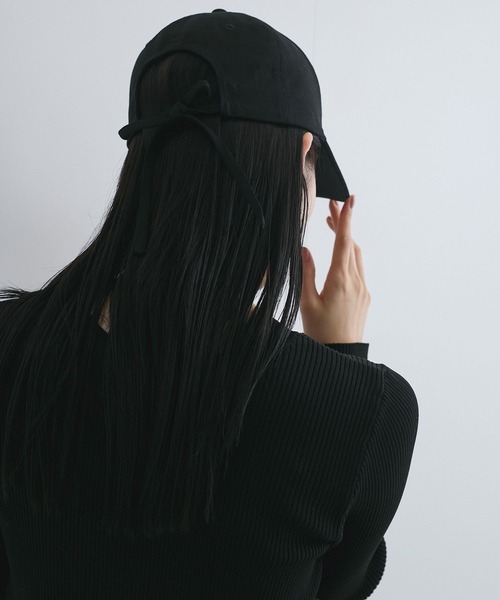 VIS（ビス）の「バックリボンツイルCAP（キャップ・レディース・ブラック/キナリ/ベージュ・FREE）」の6枚目の写真
