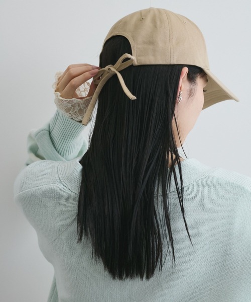 VIS（ビス）の「バックリボンツイルCAP（キャップ・レディース・ブラック/キナリ/ベージュ・FREE）」の8枚目の写真