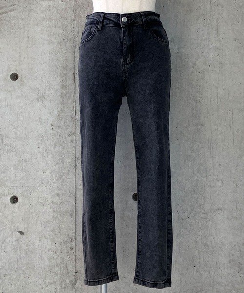 meJane（ミージェーン）の「ストレッチ スキニーパンツ（デニムパンツ・レディース・ブラック/インディゴブルー/スミクロ・S/M/L）」の8枚目の写真