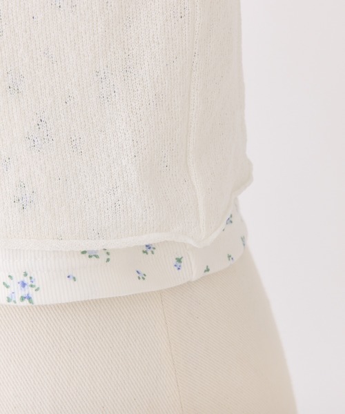 one after another NICE CLAUP（ワンアフターアナザーナイスクラップ）の「キャミ付きフリルカーディガン（アンサンブル・レディース・オフホワイト/ブラック/ピンク/ホワイト系その他・FREE）」の9枚目の写真