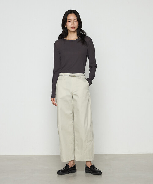 COMME CA(コムサ)の「ポリエステル/コットン20sツイル チノパンツ(チノパンツ・レディース・ベージュ/ライトグレー/キャメル・9号/11号)」の21枚目の写真