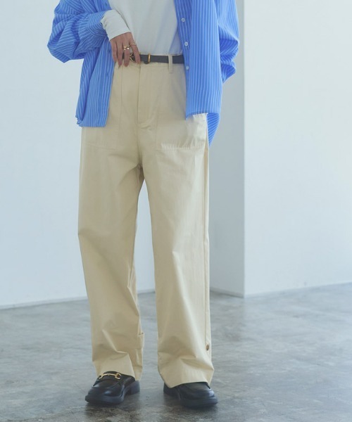 RASW（ラス）の「[RASW]2wayコットンベイカーパンツ（チノパンツ・レディース・カーキ/キナリ・M/L）」の6枚目の写真