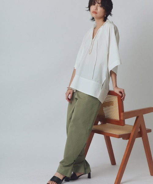 RASW（ラス）の「[RASW]2wayコットンベイカーパンツ（チノパンツ・レディース・カーキ/キナリ・M/L）」の22枚目の写真