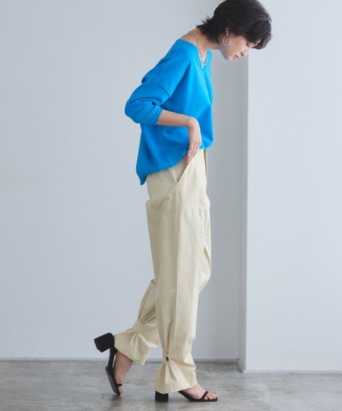 RASW（ラス）の「[RASW]2wayコットンベイカーパンツ（チノパンツ・レディース・カーキ/キナリ・M/L）」の10枚目の写真
