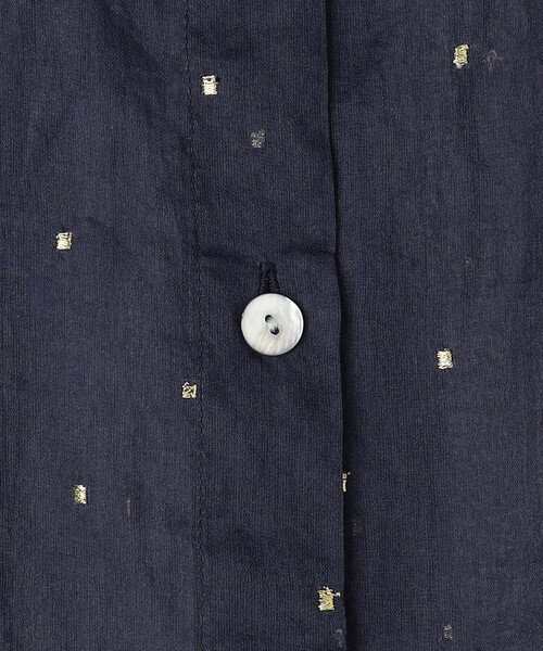 LE GLAZIK INDIA INDUSTRYコットンオーガンジー刺繍シャツ セール】INDIA INDUSTRY | コットンオーガンジー 刺繍シャツ
