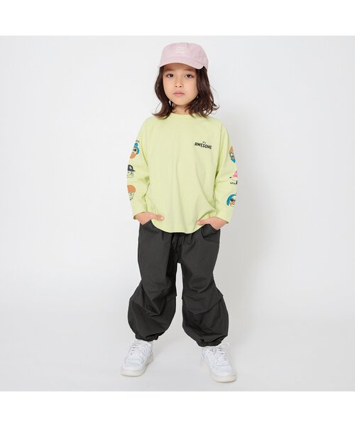 BREEZE（ブリーズ）の「【ジュニア対応】パラシュートパンツ（カーゴパンツ・キッズ・オレンジ/サックスブルー/ベージュ/チャコール/レインボー・110/100/90/140/130/80/120）」の6枚目の写真