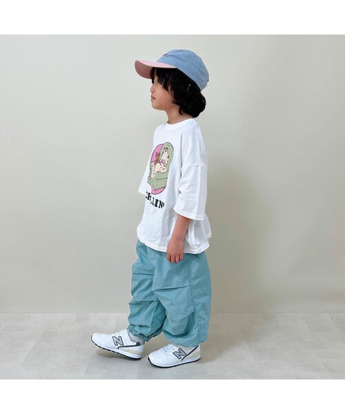 BREEZE（ブリーズ）の「【ジュニア対応】パラシュートパンツ（カーゴパンツ・キッズ・オレンジ/サックスブルー/ベージュ/チャコール/レインボー・110/100/90/140/130/80/120）」の10枚目の写真