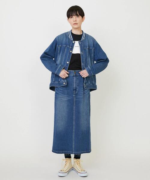 FRAPBOIS（フラボア）の「ムーブデニム ジャケット（デニムジャケット・レディース・ネイビー/ブルー・1/2）」の5枚目の写真