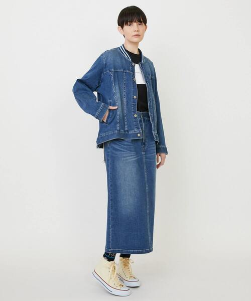 FRAPBOIS（フラボア）の「ムーブデニム ジャケット（デニムジャケット・レディース・ネイビー/ブルー・1/2）」の6枚目の写真