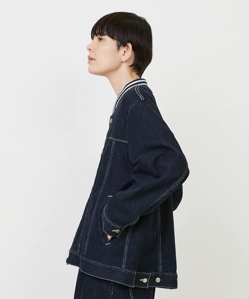 FRAPBOIS（フラボア）の「ムーブデニム ジャケット（デニムジャケット・レディース・ネイビー/ブルー・1/2）」の13枚目の写真