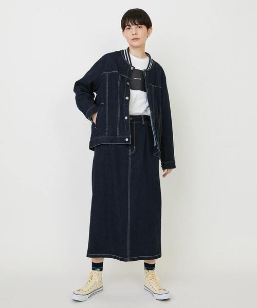 FRAPBOIS（フラボア）の「ムーブデニム ジャケット（デニムジャケット・レディース・ネイビー/ブルー・1/2）」の15枚目の写真