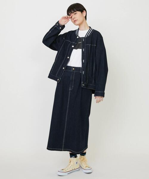 FRAPBOIS（フラボア）の「ムーブデニム ジャケット（デニムジャケット・レディース・ネイビー/ブルー・1/2）」の18枚目の写真