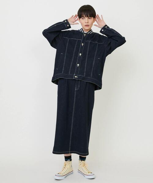 FRAPBOIS（フラボア）の「ムーブデニム ジャケット（デニムジャケット・レディース・ネイビー/ブルー・1/2）」の19枚目の写真