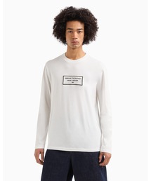 【A|X アルマーニ エクスチェンジ】フレームロゴ 長袖クルーネックTシャツ/REGULAR