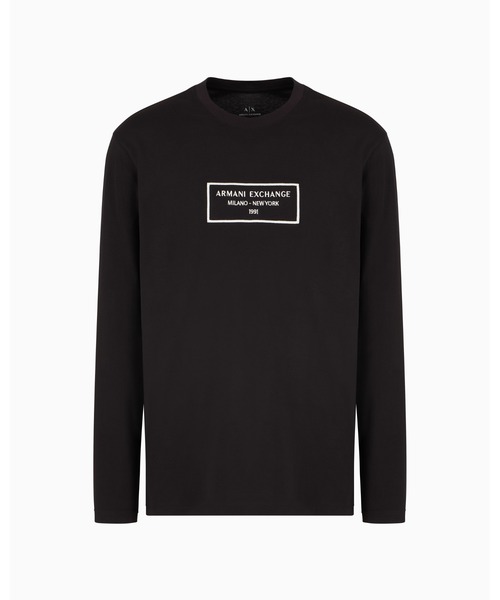 ARMANI EXCHANGE(アルマーニエクスチェンジ)の「【A|X アルマーニ エクスチェンジ】フレームロゴ 長袖クルーネックTシャツ/REGULAR(Tシャツ/カットソー・メンズ・ホワイト/ブラック・LARGE/MEDIUM/SMALL/X-SMALL/X-LARGE/XX-LARGE)」の10枚目の写真