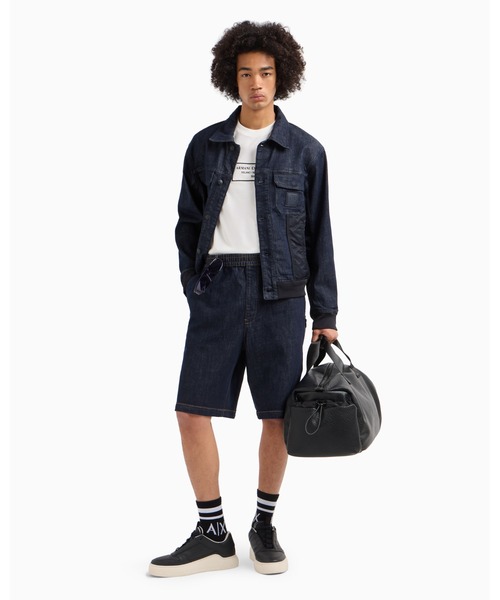 ARMANI EXCHANGE(アルマーニエクスチェンジ)の「【A|X アルマーニ エクスチェンジ】フレームロゴ 長袖クルーネックTシャツ/REGULAR(Tシャツ/カットソー・メンズ・ホワイト/ブラック・LARGE/MEDIUM/SMALL/X-SMALL/X-LARGE/XX-LARGE)」の5枚目の写真