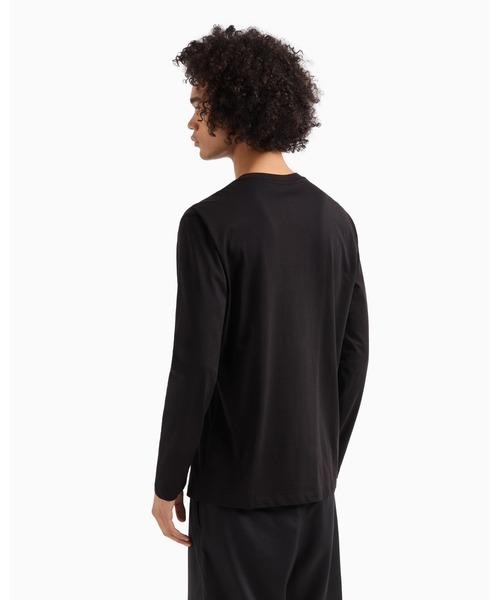 ARMANI EXCHANGE(アルマーニエクスチェンジ)の「【A|X アルマーニ エクスチェンジ】フレームロゴ 長袖クルーネックTシャツ/REGULAR(Tシャツ/カットソー・メンズ・ホワイト/ブラック・LARGE/MEDIUM/SMALL/X-SMALL/X-LARGE/XX-LARGE)」の7枚目の写真