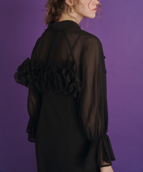 スーツ・フォーマル・ドレス Frill shirt layered dress M et.UNiVER Frill shirt layered dress（ドレス）｜et.UNiVER（エトユニベール）の