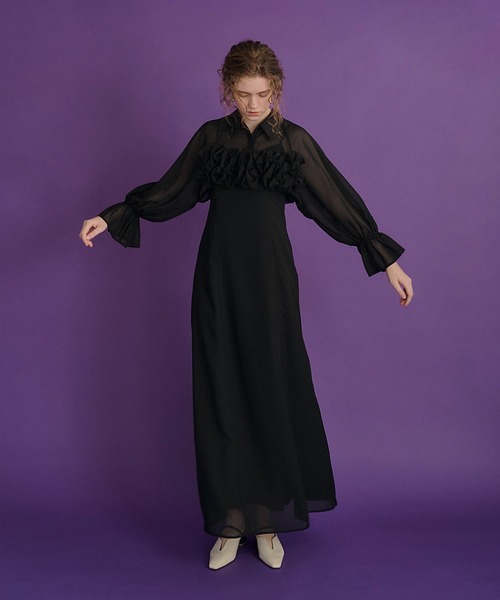 Frill shirt layered dress（ドレス）｜et.UNiVER（エトユニベール）の