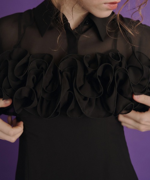 Frill shirt layered dress（ドレス）｜et.UNiVER（エトユニベール）の