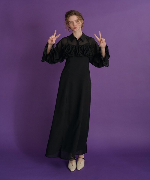 Frill shirt layered dress（ドレス）｜et.UNiVER（エトユニベール）の