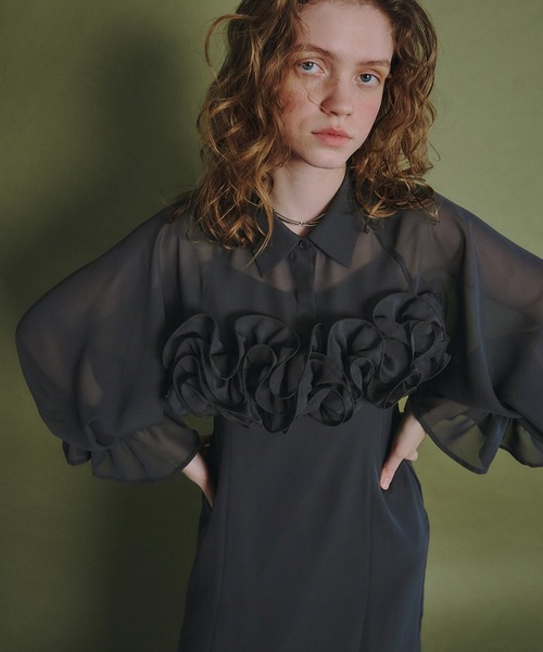 Frill shirt layered dress（ドレス）｜et.UNiVER（エトユニベール）の