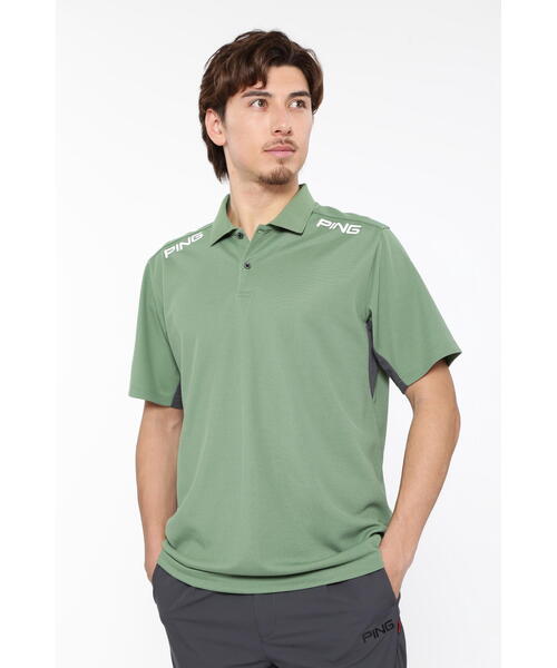 【夏物セール】PING ゴルフ メンズ 25SS 総柄プリント半袖ポロシャツ PING 半袖ポロシャツ 夏物セール】PING ゴルフ メンズ 25SS 総柄