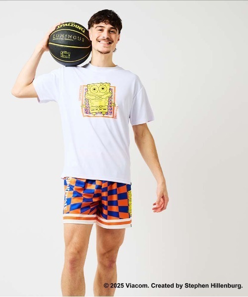 SPALDING（スポルディング）の「【SPALDING/スポルディング】布帛ショーツ スポンジ・ボブ チェッカーフラッグ/吸水速乾UVカットショートパンツ（その他パンツ・メンズ・ピンク/オレンジ/ブルー/ライトグリーン・MEDIUM/LARGE/SMALL/X-LARGE）」の12枚目の写真