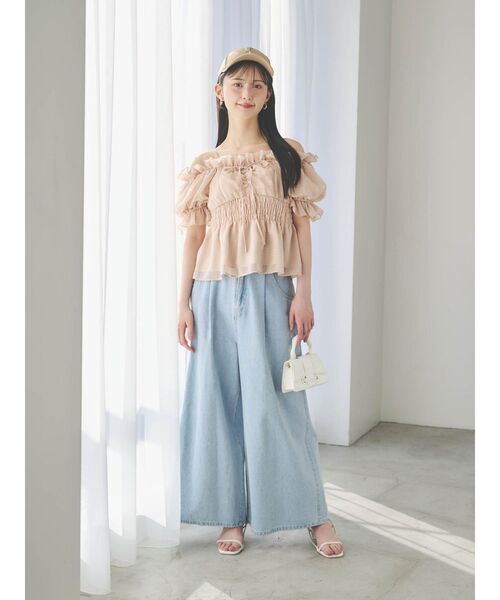 dazzlin（ダズリン）の「シアーチェックフリルTOPS（シャツ