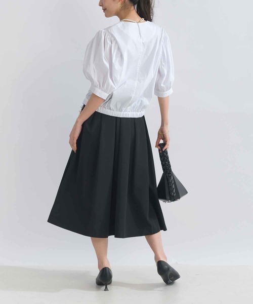 PICCIN(ピッチン)の「ノーカラーバルーンスリーブブラウス(シャツ/ブラウス・レディース・オフホワイト/ブラック/サックスブルー・M)」の22枚目の写真