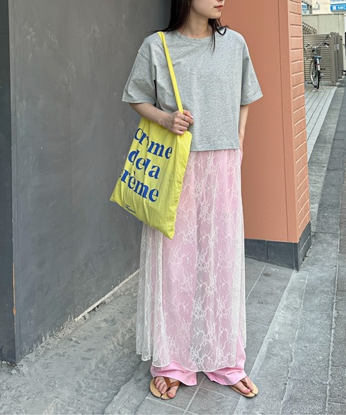 PILIT（ピリット）の「レース ドッキングワンピース（ワンピース・レディース・オフホワイト/杢グレー・MEDIUM）」の19枚目の写真