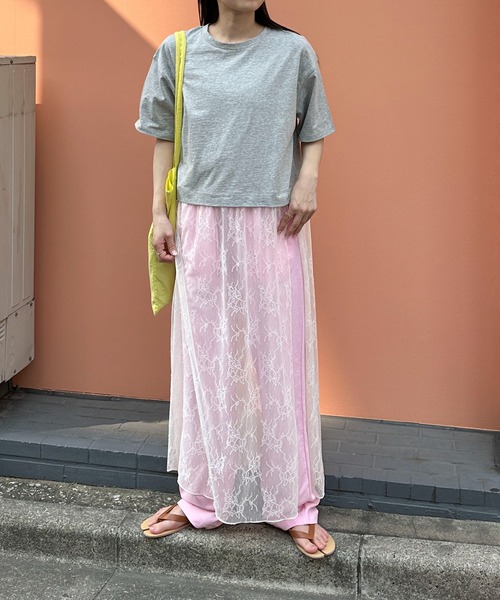 PILIT（ピリット）の「レース ドッキングワンピース（ワンピース・レディース・オフホワイト/杢グレー・MEDIUM）」の22枚目の写真