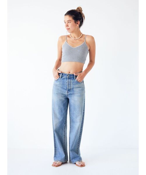 Ungrid（アングリッド）の「ダブルストラップブラトップ（キャミソール・レディース・ブラック/オフホワイト/グレー・FREE）」の6枚目の写真