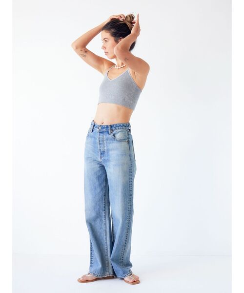 Ungrid（アングリッド）の「ダブルストラップブラトップ（キャミソール・レディース・ブラック/オフホワイト/グレー・FREE）」の5枚目の写真