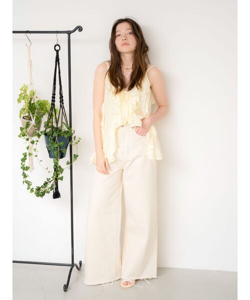 Ungrid（アングリッド）の「ダブルストラップブラトップ（キャミソール・レディース・ブラック/オフホワイト/グレー・FREE）」の10枚目の写真