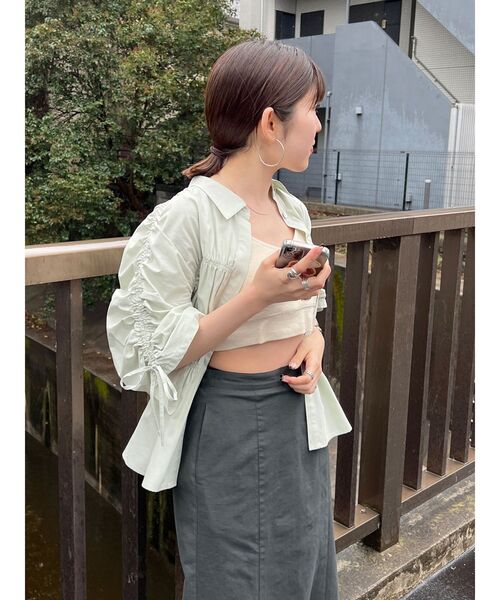 Ungrid（アングリッド）の「ダブルストラップブラトップ（キャミソール・レディース・ブラック/オフホワイト/グレー・FREE）」の14枚目の写真