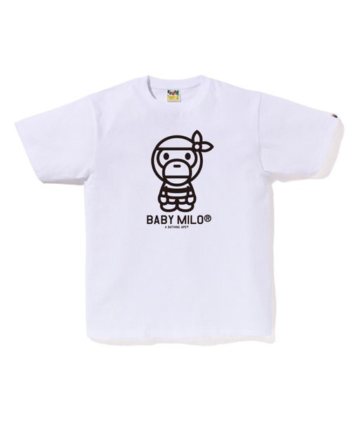 A BATHING APE(アベイシングエイプ)の「PIRATE BABY MILO TEE(Tシャツ/カットソー・メンズ・ホワイト/ブラック・MEDIUM/XX-LARGE/X-LARGE/LARGE/SMALL)」の2枚目の写真