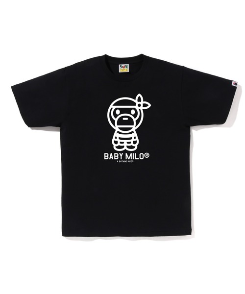 A BATHING APE(アベイシングエイプ)の「PIRATE BABY MILO TEE(Tシャツ/カットソー・メンズ・ホワイト/ブラック・MEDIUM/XX-LARGE/X-LARGE/LARGE/SMALL)」の1枚目の写真