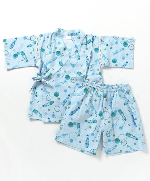 apres les cours（アプレレクール）の「【リンク】アプレのはんなりBOYS甚平（浴衣・キッズ・アイボリー/サックスブルー/ネイビー/ライトインディゴブルー/キナリ・80/130/120/110/100/90）」の7枚目の写真