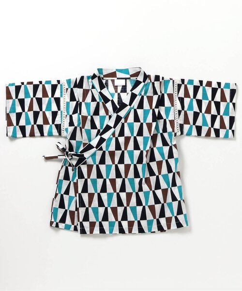 apres les cours（アプレレクール）の「【リンク】アプレのはんなりBOYS甚平（浴衣・キッズ・アイボリー/サックスブルー/ネイビー/ライトインディゴブルー/キナリ・80/130/120/110/100/90）」の10枚目の写真