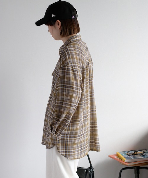 cepo(セポ)の「シアーチェックオーバーシャツ(シャツ/ブラウス・レディース・ブラック系その他/ベージュ系その他・M)」の17枚目の写真