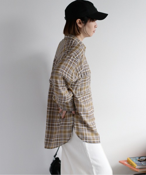 cepo(セポ)の「シアーチェックオーバーシャツ(シャツ/ブラウス・レディース・ブラック系その他/ベージュ系その他・M)」の15枚目の写真