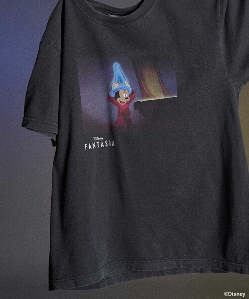 tシャツ 「DISNEY FANTASIA」 ボックスカラーフロントプリントTシャツ/ディズニー/ファンタジア/プリントTシャツ/ミッキーマウス レデ セール】【DISNEY FANTASIA】 ボックスカラーフロントプリントT