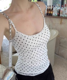 ドット柄キャミソール